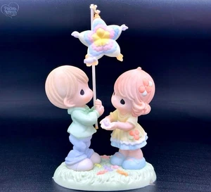 Figura Coleccionable Raro Precious Moments Niño y Niña con Confeti Estrella  - Imagen 1 de 4
