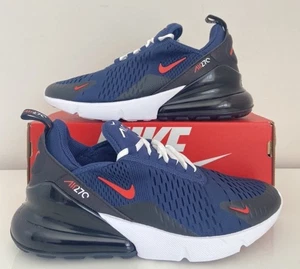 Nike Air Max 270 Talla 5.5 Reino Unido, 38.5 EUR GS Entrenadores Negro Azul Marino 943345 410 TN 95 - Imagen 1 de 19
