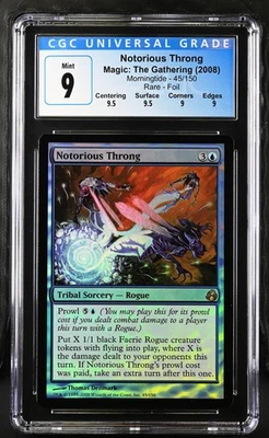 NOTORIOUS THRONG Morningtide Foil Rare CGC 9 Q++ MTG [Nostalgium] - Image 1 of 2