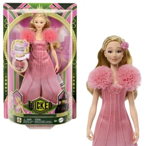 Muñeca y accesorios de moda Mattel Universal Wicked Singing Glinda, posable con - Imagen 1 de 15
