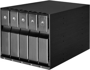 SilverStone Technology Hard Drive Enclosure Internal, 3 X 5.25 Inch to 5 X 3.5 I - Afbeelding 1 van 7