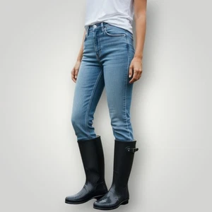 Stivali da pioggia Nomad donna neri alti 11 impermeabili in gomma pull-on con fibbia - Foto 1 di 11