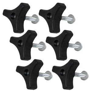 6 Sets Lawn Mower Handle Knobs Nut Bolt, Triangle Handle Knob Screw Bolt for ... - Picture 1 of 7