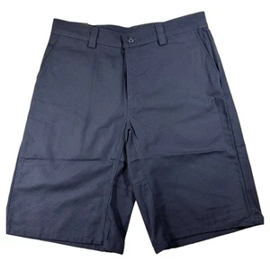 Wrangler Workwear Mens Size 34x12 Shorts Gusset Inseam Navy Flat Front - Picture 1 of 5