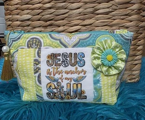 Handgefertigte religiöse Stofftasche Kosmetik/Make-up oder Mehrzweck - Bild 1 von 3