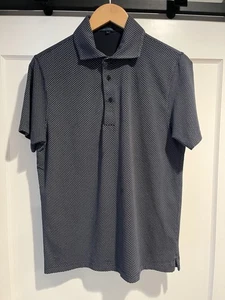 Patrick Assaraf Polo Shirt Mens 2XL Black Solid Short Sleeve Pima Cotton - Picture 1 of 9