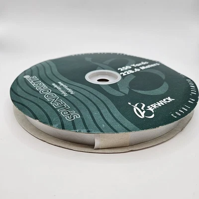 Vintage BERWICK Splendorette Silver Ribbon 3/4” inches x 250 yards USA Made - Image 1 of 4