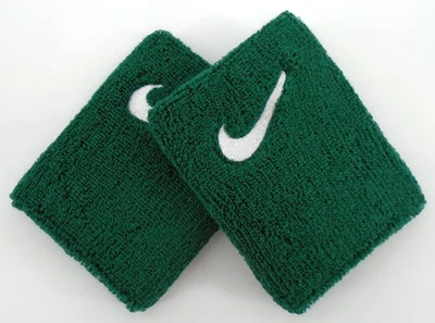 Pulseras de tenis Nike Swoosh 3,5" verde/blanco para adultos Foto 1 de 2