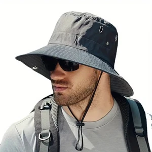 Unisex Wide-Brimmed Sun Hat, Fishing, Camping, Hiking Waterproof UV Protection - Picture 1 of 11