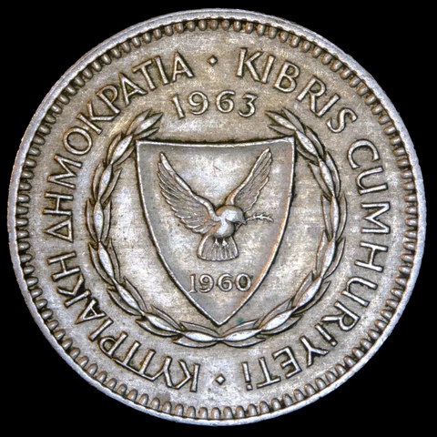 Cyprus 1960 - 50 Mils - XF - Lot #7052 Cover