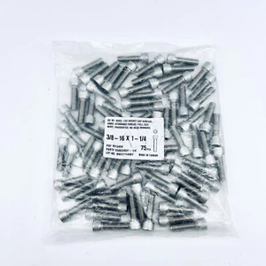 75-PACK 3/8-16 x 1-1/4" SOCKET HEAD CAP SCREW BOLT, SS 18-8 STANDARD THREAD, F.S - Picture 1 of 2