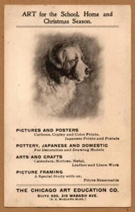 THE CHICAGO ART EDUCATION COMPANY ADVERTISING POSTCARD - Imagen 1 de 2