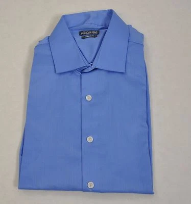 Camisa de vestir Kenneth Cole Reaction nueva con etiquetas calce regular azul talla 16 1/2 34-35 Foto 1 de 4