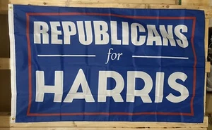 Republikaner für Kamala Harris 2024 Flagge KOSTENLOSER VERSAND Stolz Demokrat USA Schild 3 x 5 ' - Bild 1 von 1