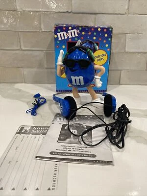 Vintage M&M's Radio Shack "Blue Character Radio" with Headphones New Old Stock - Image 1 of 4