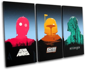 Star Wars Pop Art Film Größen DREI LEINWANDKUNST Bilddruck - Bild 1 von 1