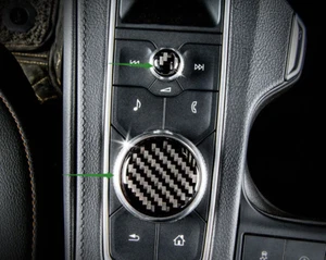 For Cadillac CT4 2020-2022 Real Carbon Fiber Interior Central control knob patch - Picture 1 of 5