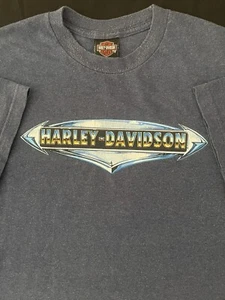 Vintage Harley Davidson Chrome Logo SZ XL Shirt Eagle Mountain 2000 Roanoke VA - Picture 1 of 6