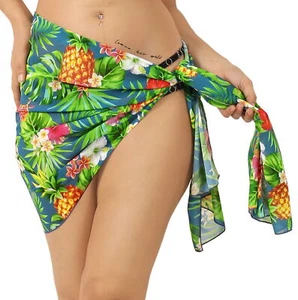HAPPY BAY Women's Swimwear Coverup Bikini Wrap Sarong One Size Navy, Floral - Picture 1 of 3