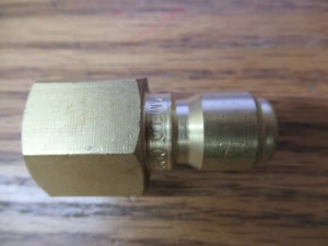 AMFLO CPST6B PLUG BRASS STRAIGHT THRU 3/8 F  UPC: 10087817141253 - Picture 1 of 4