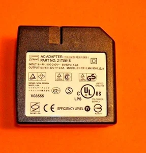 ADAPTADOR ORIGINAL LMK-3005 21T0615 30V 0.5A - IMPRESORA LEXMARK x1290 a2.10 - Imagen 1 de 3