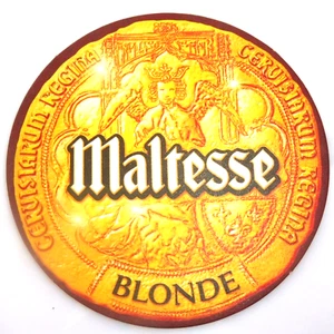 UNDER BOCK COASTER DESSOUS DE VERRE 10,5 cm Ø BIERE MALTESSE BLONDE - Imagen 1 de 2