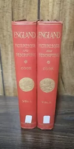 England, Picturesque and Discriptive 2 Volumes - Joel Cook 1900 - Imagen 1 de 3