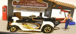 LOOSE 2007 Hot Wheels MYSTERY * SUPER COMP DRAGSTER * BLACK WHITE & GOLD - Picture 1 of 1