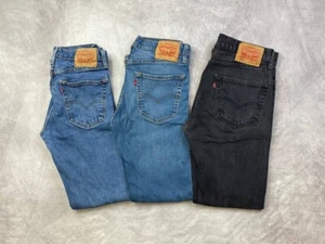 Levis 505 Jeans Denim Blue Pants 36x30 Lot Of 3 (Laundered) - Picture 1 of 14