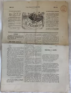 IL FISCHIETTO 29 OTTOBRE 1864 PALAZZO CARIGNANO RE GIORGIO COSENZA - Picture 1 of 1