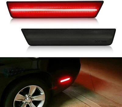 For 11-14 Dodge Charger 08-14 Challenger Smoked LED Rear Bumper Side Marker Lamp - Image 1 of 4
