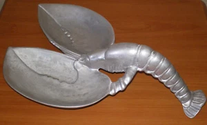 Vintage MCM Bruce Cox Fox Royal Hickman Metal Lobster Shrimp Serving Dish SIGNED - Picture 1 of 15