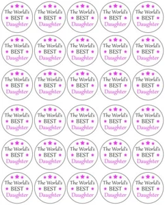 Weltbeste Tochter Cupcake Topper Essbar Glasur Oblate Dekor Party Liebe Familie - Bild 1 von 10
