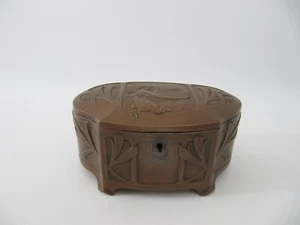 antiguo ESTILO JUVENIL CAJA caja de joyas fundición metal bronce? - Imagen 1 de 10