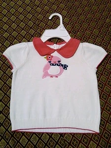 Gymboree blühender maritimer Vogel rosa weiß Strickpullover 2T 24 Monate gebraucht, in einwandfreiem Zustand - Bild 1 von 3
