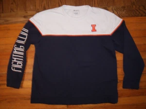 Vintage Y2K Illinois Fighting Illini Large Champion Sweatshirt weiß blau weich - Bild 1 von 9