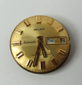 VINTAGE BELAIR PUW 1363 AUTOMATIC 25'J DAY/DATE WRISTWATCH MOVEMENT - Picture 1 of 5