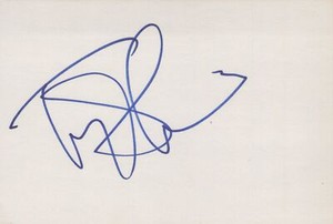 Tommy Shaw signed 4x6 index card