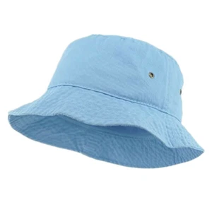 Summer Bucket Hat 100% Cotton Fishing Boonie Brim Visor Sun Safari Camping Cap - Picture 1 of 19