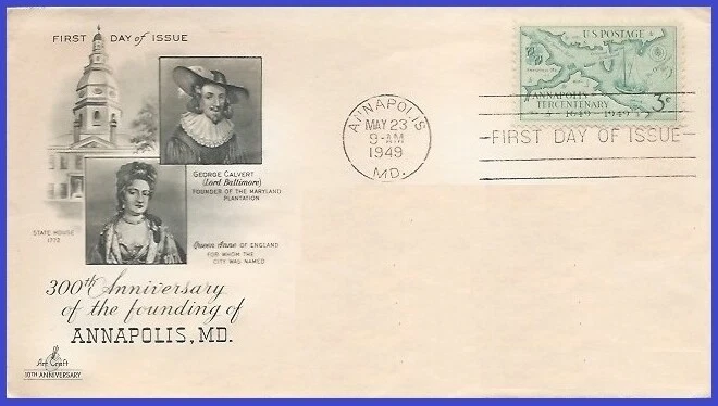 USA3 # 984 U/A ARTCRAFT FDC   Annapolis 300 years - Image 1 of 1