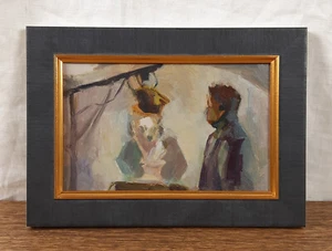 Artista y arte, escultura en estudio de artista, pintura al óleo original - Imagen 1 de 9