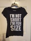 Woman's/Junior's Black Sparkly Logo Baby T-Shirt.  Ransom Brand Large NWOT