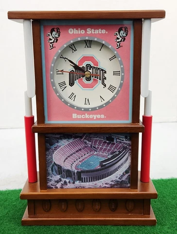 Danbury Mint The Ohio State Buckeyes Desk Clock Works NICE-LOOKING RARE!! Cover