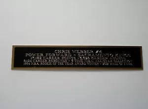Chris Webber Sacramento Kings Nameplate For A Basketball Jersey Case 1.25X6 - Picture 1 of 12