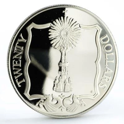 Moneda de plata a prueba de custodia de oro de las Islas Vírgenes Británicas 1985 Foto 1 de 4