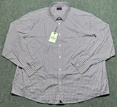 UNTUCKit Ventoso Shirt Mens 3XLC Pink Blue Plaid Regular Fit Button Up New - Imagem 1 de 4