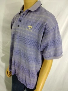 DESCENTE GOLF SHIRT POLO Embroidered Mens Large Lavender 100% Cotton DORAL GC - Picture 1 of 8