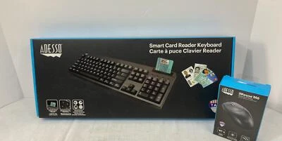 Adesso Card Reader Keyboard & Mouse Set (AKB-6305B, iMouse M6) - Black, Sealed - Image 1 of 4