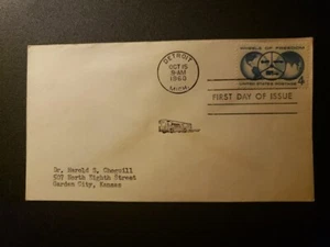 Wheels of Freedom First Day Of Issue 4c Stamp and Cover Detroit Mich. 1960 - Picture 1 of 4
