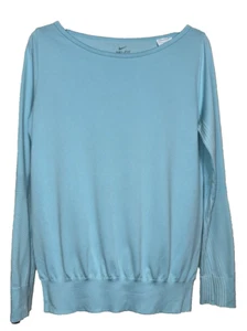 Nike Women's Dri-Fit Epic Crew Knit Training Blue Size M Shirt Long Sleeve Tee - Picture 1 of 7